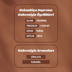 Kolombiya Supremo 1kg Filtre Kahve