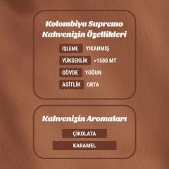 Kolombiya Supremo 1kg Filtre Kahve