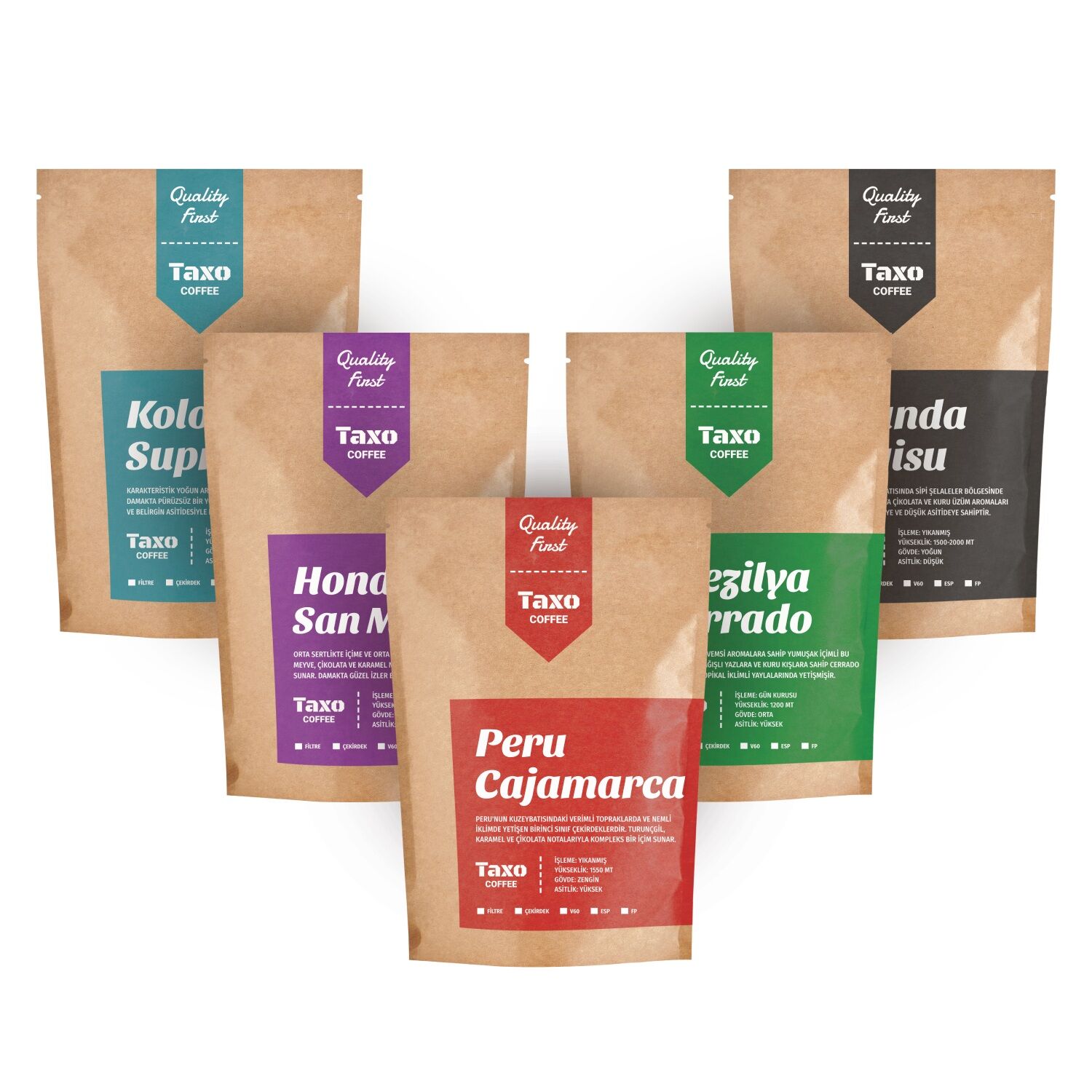 Nitelikli Kahve Deneme Seti 5x50gr